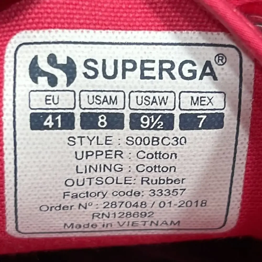 Superga 2288 VCOTW Fantasia Collection Pink Canvas Mule Sneakers Women 9.5